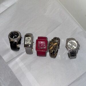 Stylish Watch Collection with Various Colors. Set of 5 Women’s Watches